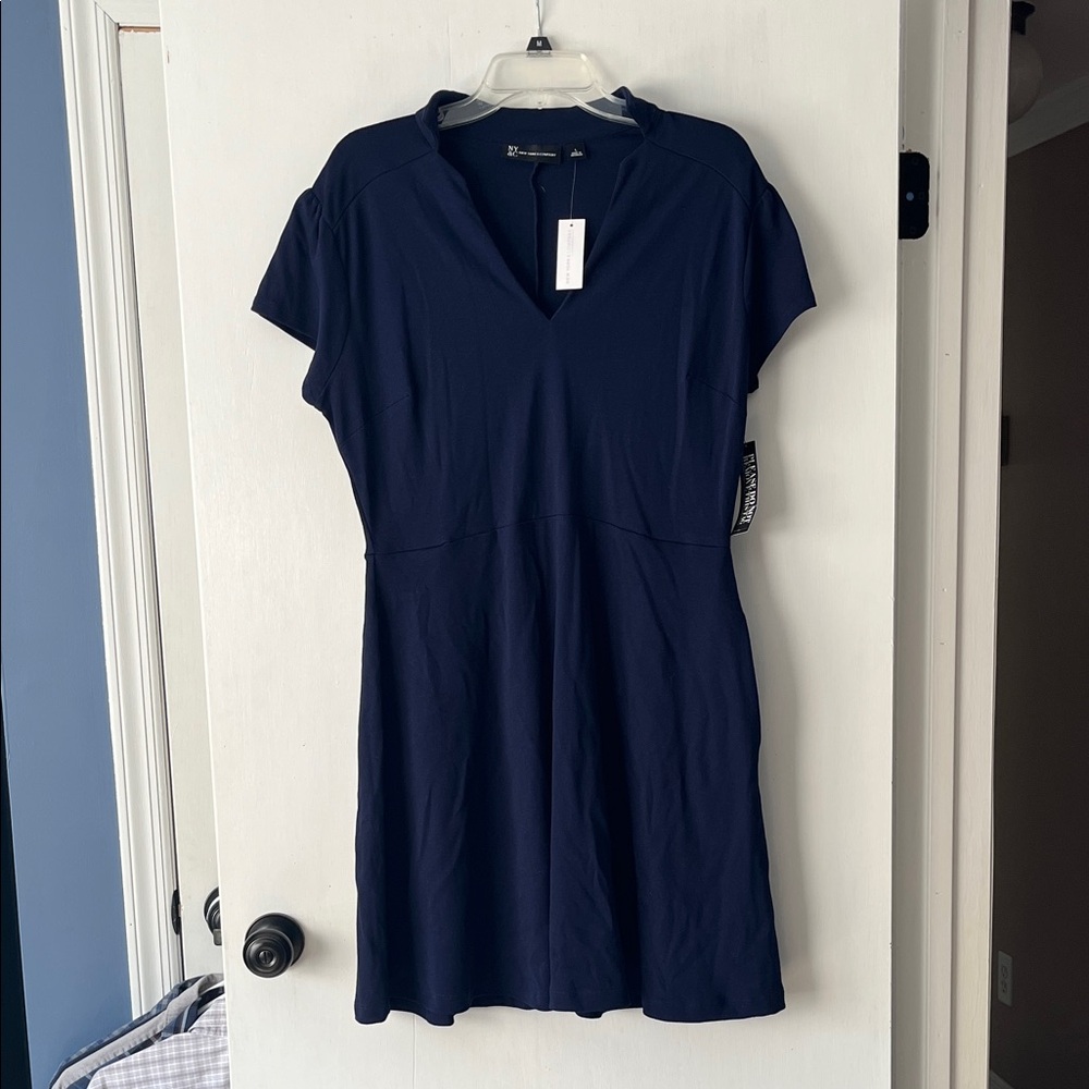 New York & Company Navy Blue Dress